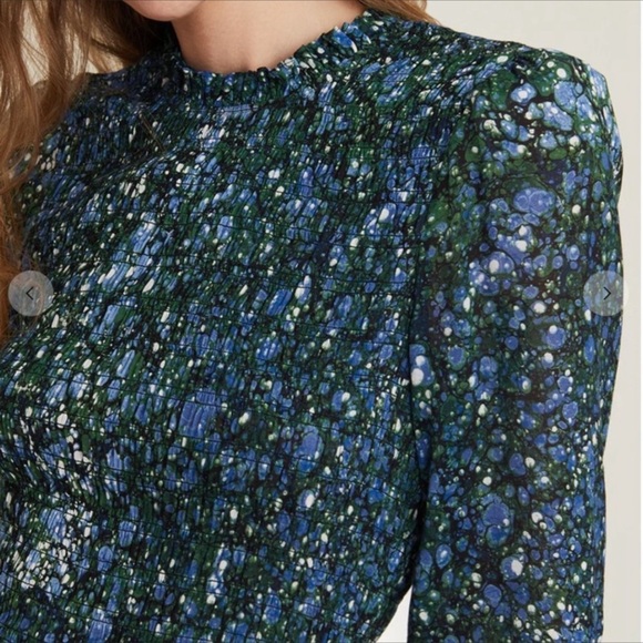 VERONICA BEARD Farha Smocked Dress Size M/8 - Picture 3 of 9